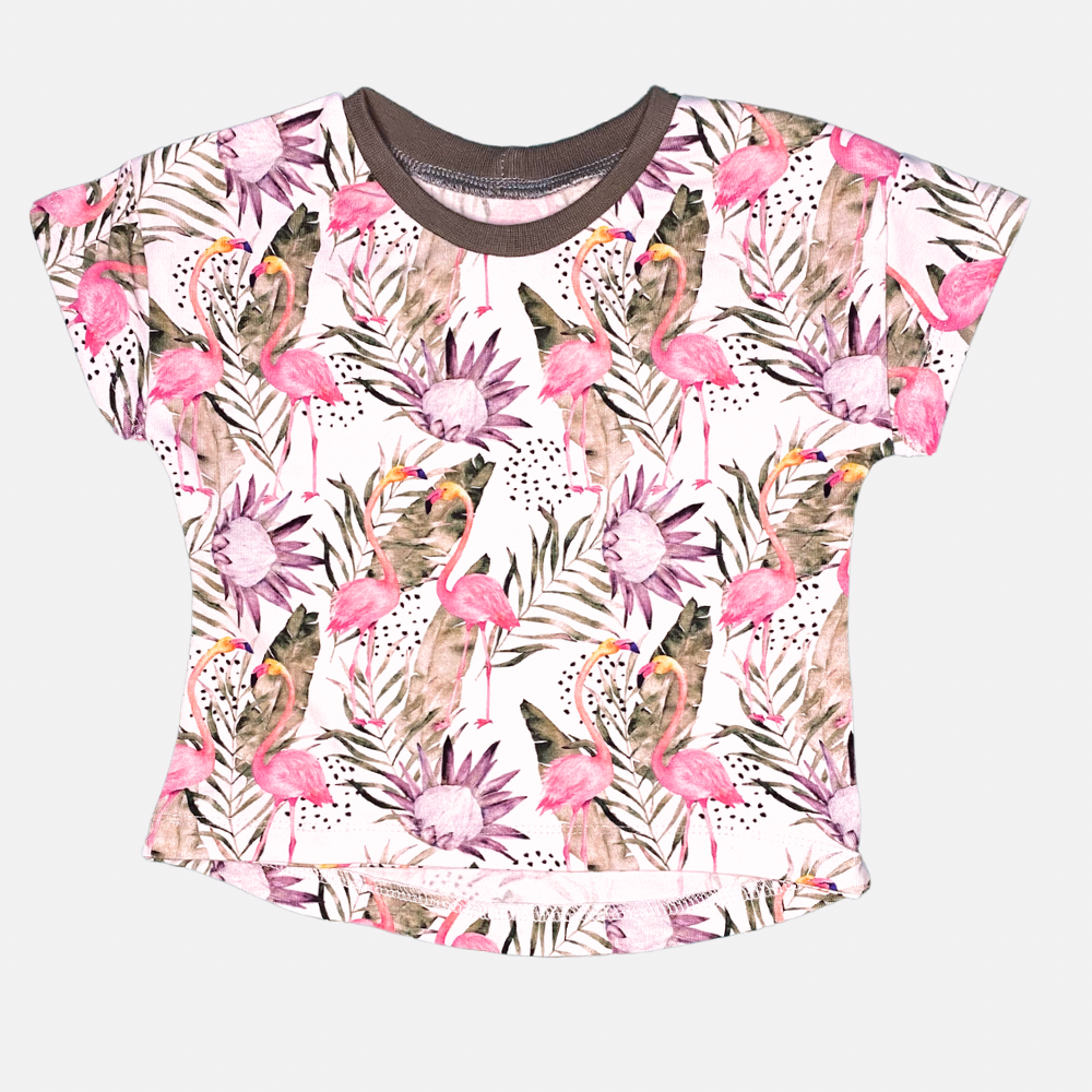 T-shirt « oversized » - Flamingo