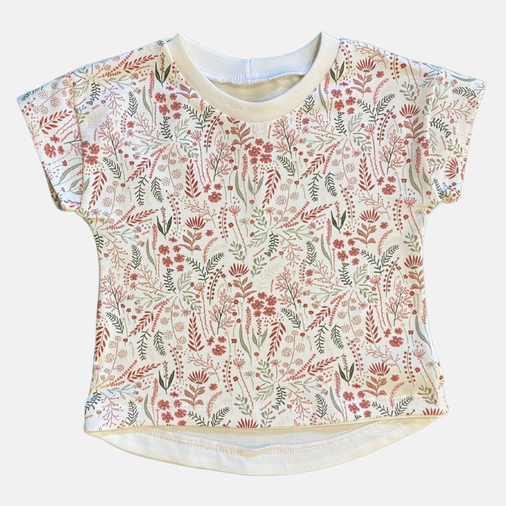 TOUSKI - T-shirt « oversized » - Douces fleurs