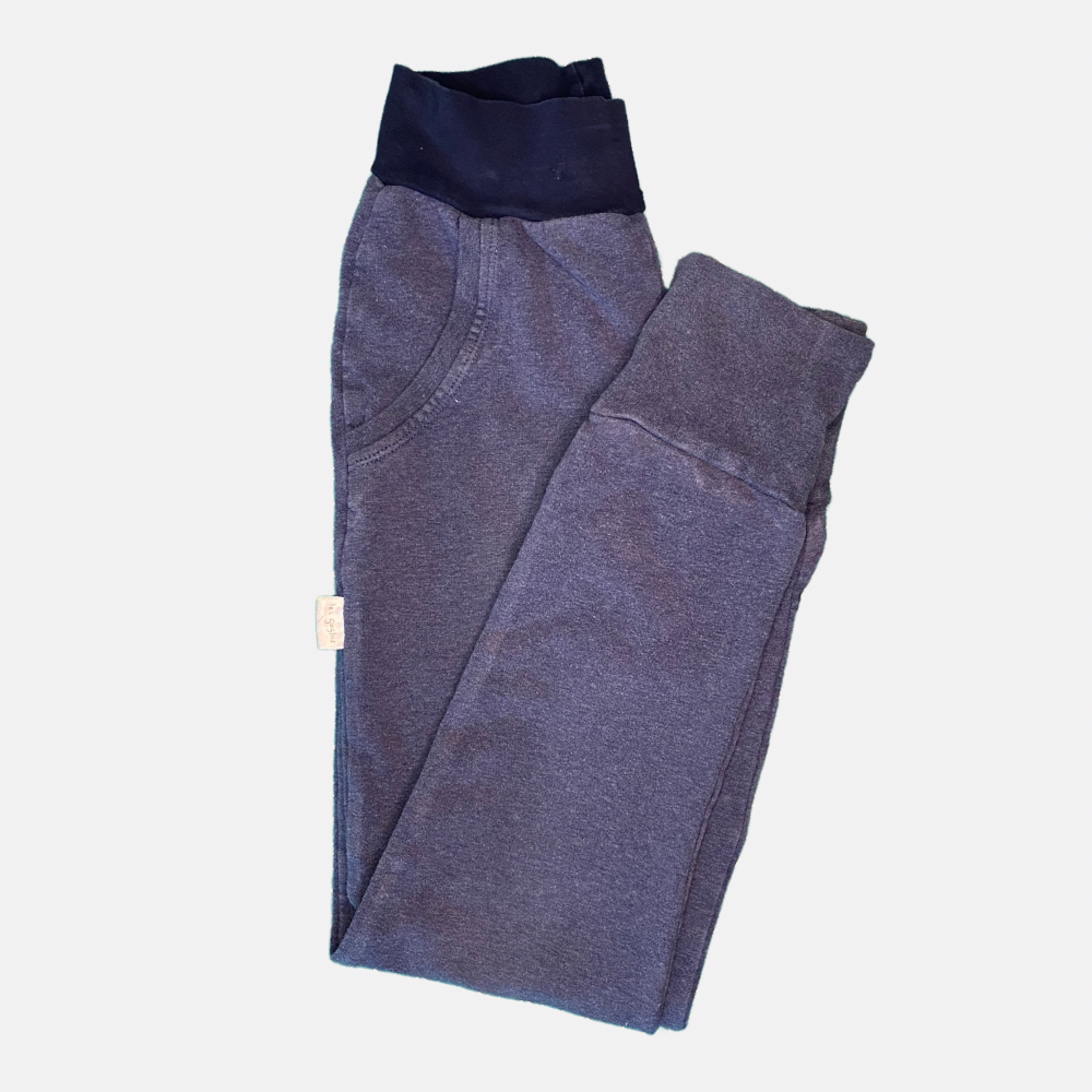 Pantalons Usagé chiné bleu - 5-6 ans