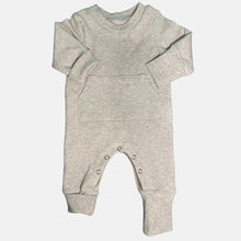 Load image into Gallery viewer, Long French terry romper - Heathered sand
