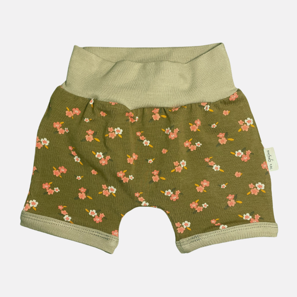 T-shirt - Ocre with flowers (12-24 months)