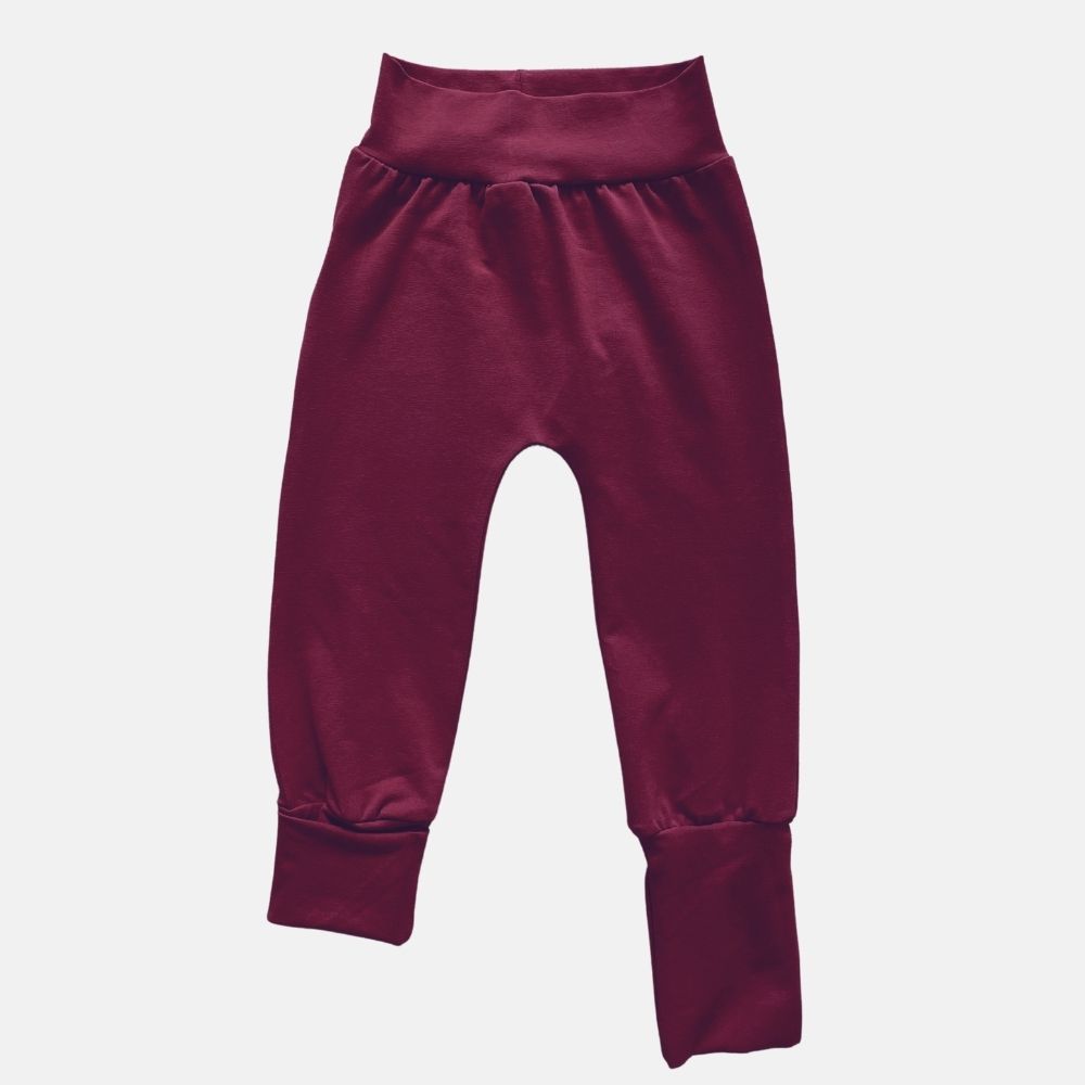 Basic grow-with-me pants - Burgundy