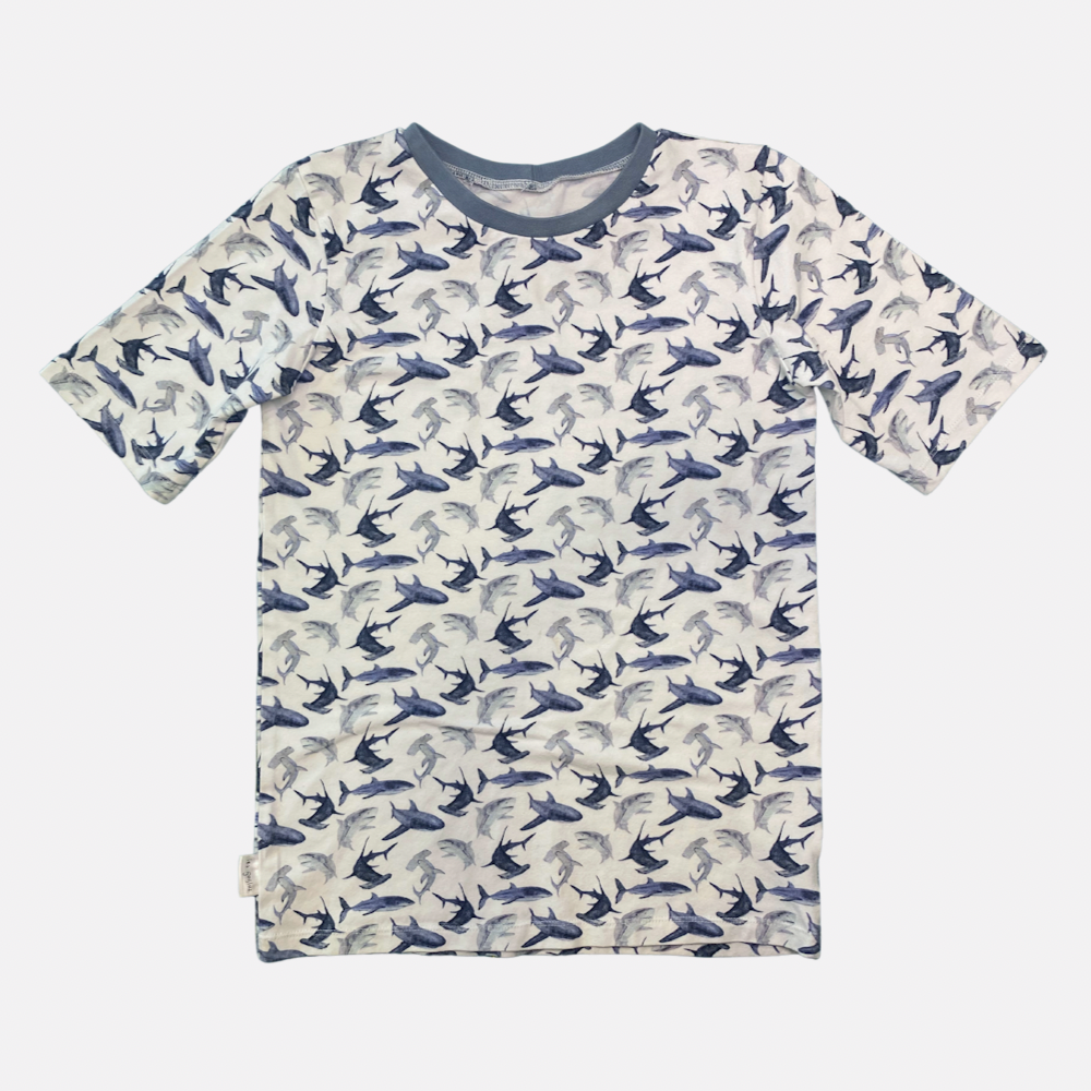 T-Shirt Usagé Requins - 7 ans